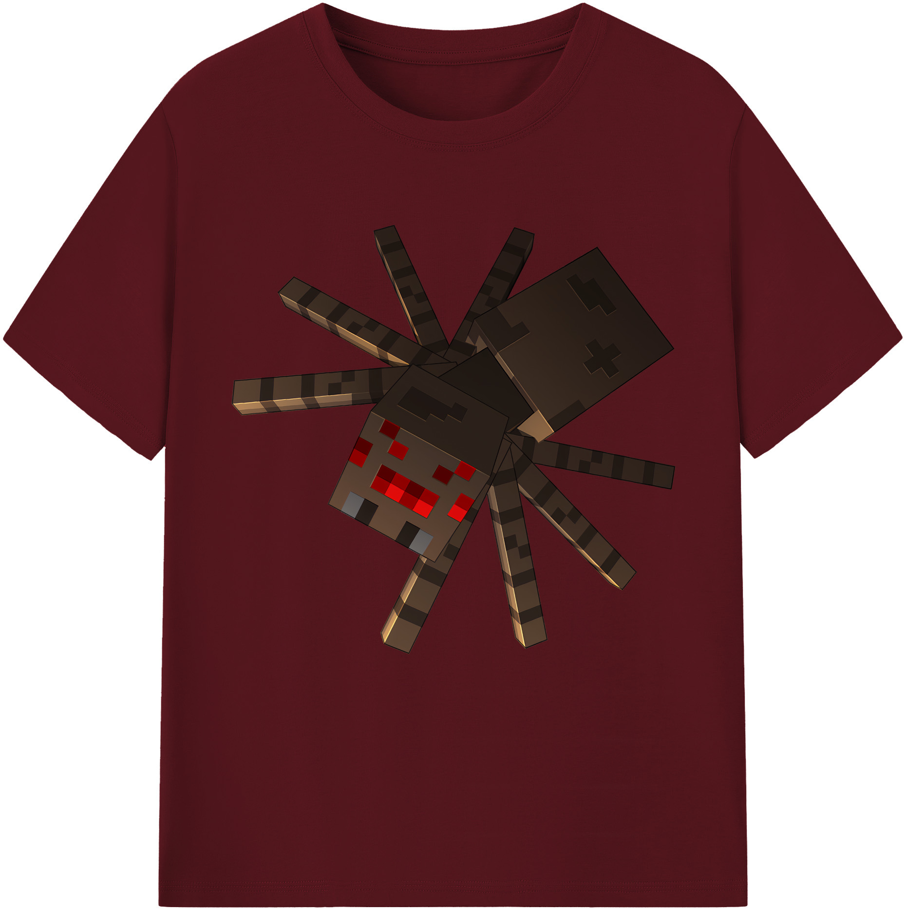 （画像用） マインクラフト ブロックの世界 Minecraft MC Block world 綿100％半袖Tシャツ（フロントプリント）